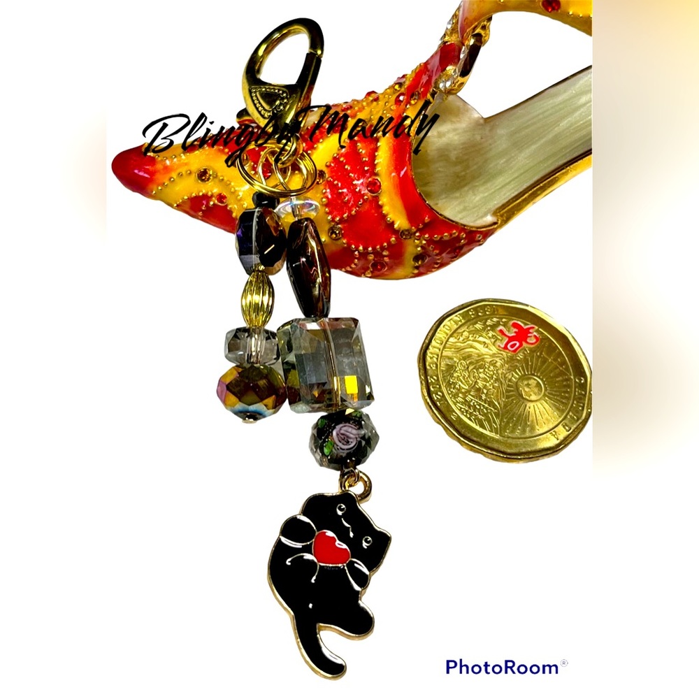 Calling all cat lovers and fur baby moms-cute keychain/purse bling